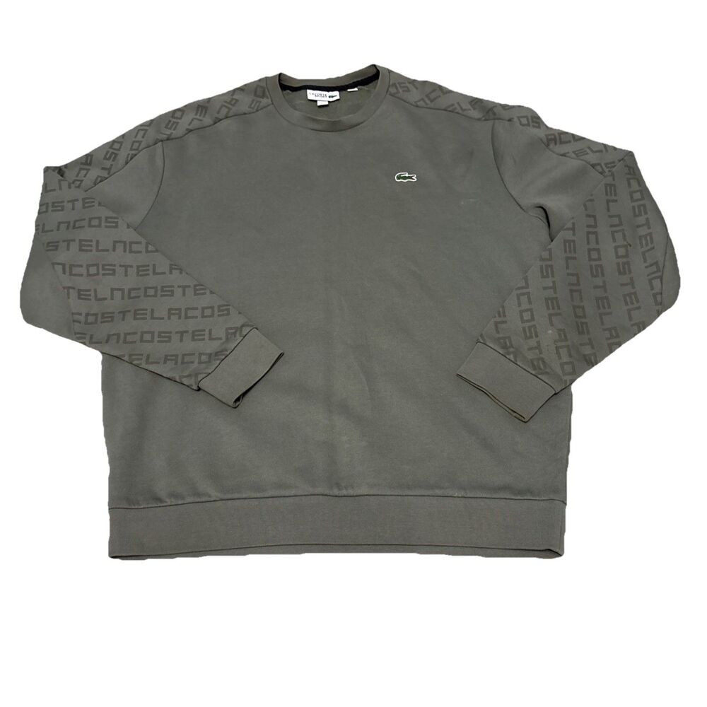 Lacoste Sport Jumper Men's Green Crewneck Pullover Sweatshirt Embroidered XL